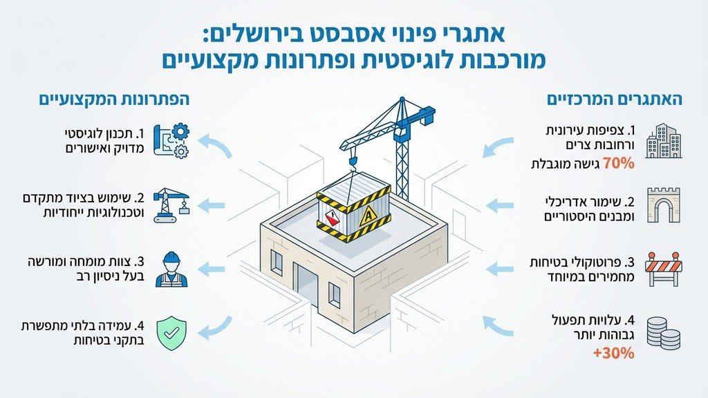 נוצר על ידי מודל בינה מלאכותית Gemini Pro מנוף מרים משטח אסבסט ארוז בשכונה צפופה בירושלים